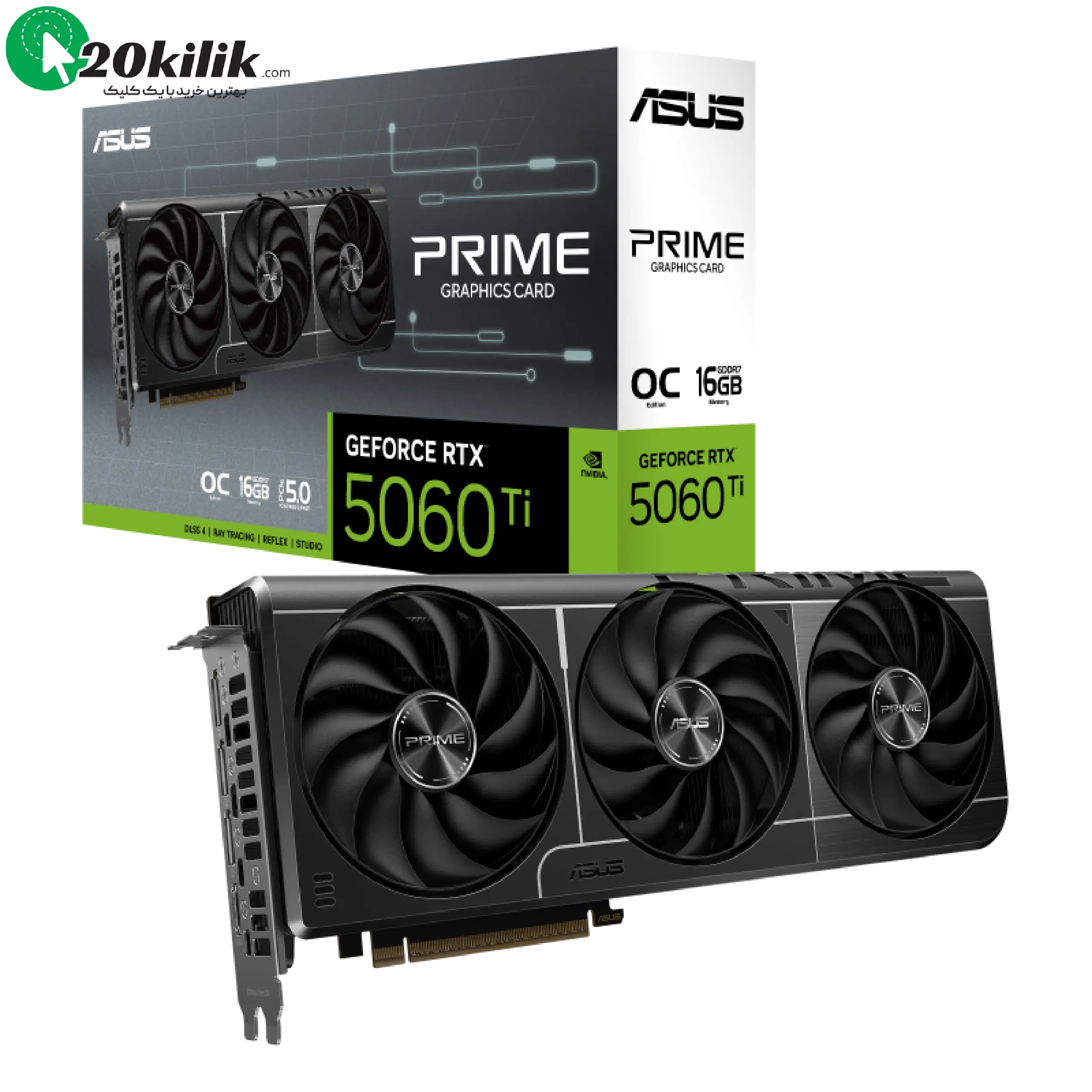 کارت گرافیک ایسوس مدل PRIME GeForce RTX 5060 Ti 16GB GDDR7 OC Edition کارت گرافیک ایسوس مدل PRIME GeForce RTX 5060 Ti 16GB GDDR7 OC Edition - تصویر 3
